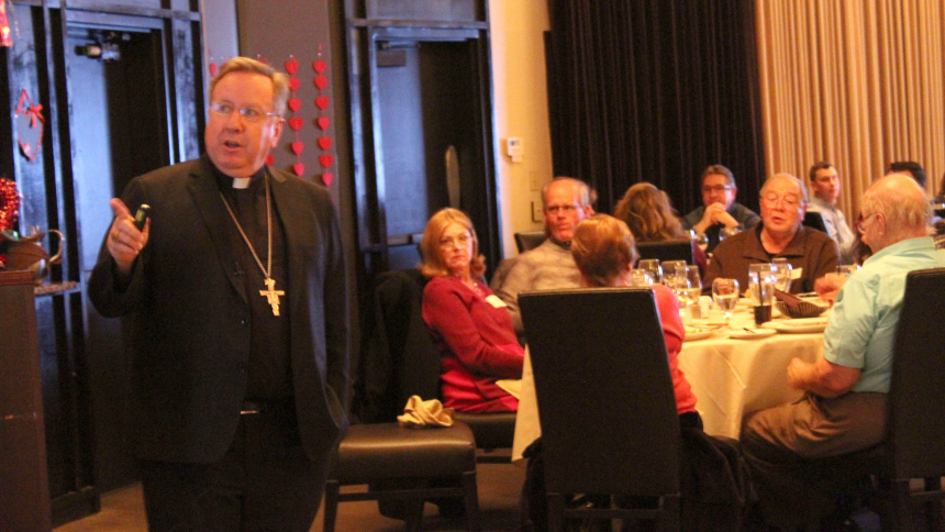 Couples Enjoy Date Night Dinner and Talk by Bishop