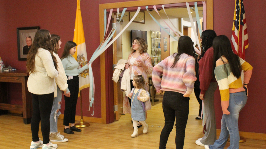Confirmation class hosts baby shower for needy families