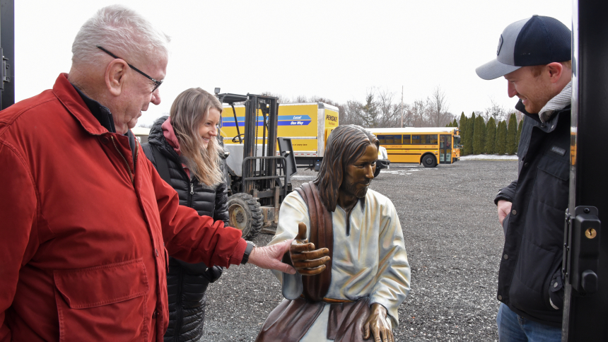 New Holy Family sculptures grace The Shrine of Christ’s Passion