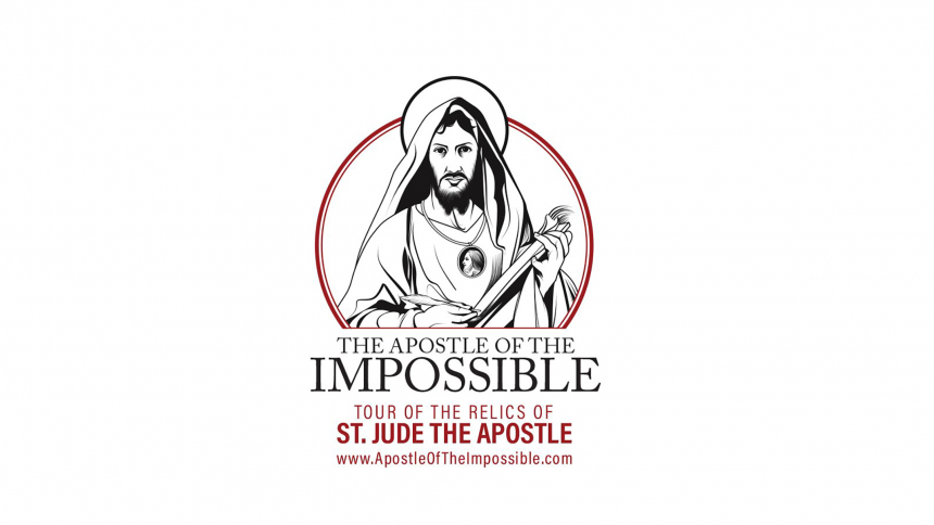 This is the official logo for a nine-month U.S. tour of a relic of St. Jude the Apostle that begins in Chicago Sept. 9, 2023. (OSV News photo/courtesy Father Carlos Martins)
