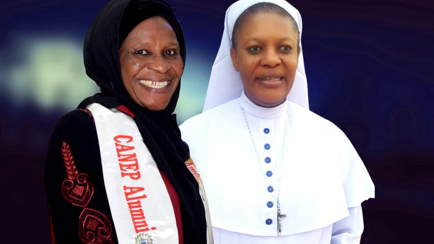 Alhaja Bola Usman, a Muslim woman who is a retired Nigerian Customs officer, and Sister Agatha Chikelue, a member of the Congregation of Daughters of Mary Mother of Mercy, pictured in an undated photo, are building a movement of women of faith to stand up against violence and search for peaceful coexistence in Nigeria. (OSV News photo/Sister Agatha Chikelue) 