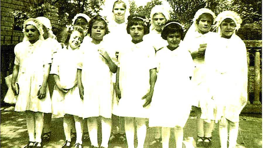 Girls residing at the St. Joseph Carmelite Home in East Chicago gather together for a picture in the late 1930s. (Provided photo)