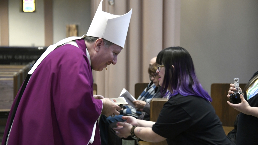 Among local faithful, families and friends of individuals with special needs gathered at the Cathedral of the Holy Angels on March 10, there was a palpable sense of care, closeness and, according to Bishop Robert J. McClory, a personification of the kind of love that Jesus exemplified.