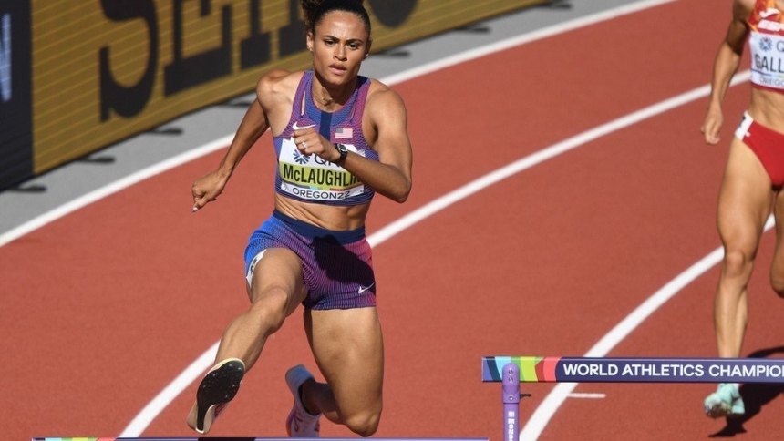 Olympian Sydney McLaughlin-Levrone is pictured competing in her opening heat in the 400-meter hurdles during the World Athletics Championships July 19-22, 2022, at Hayward Field in Eugene, Ore. The athlete, a 2017 graduate of Union Catholic High School in Scotch Plains, N.J., once again shattered her own world record in the Summer Olympic trials June 30, 2024, to secure her place on Team USA for the Paris Olympics. (OSV News photo/Wikipedia via Archdiocese of Newark) U