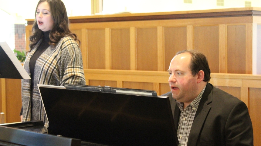 David Herr, who has served in a variety of roles for the Diocese of Gary since graduating from college in 2009, joins cantor Ashley Cairo, of St. John, to lead the music at the diocese's Eucharistic Liturgy in Thanksgiving for Women Religious on Oct. 16 at St. Michael the Archangel in Schererville. He was recently appointed sacred music coordinator for the diocesan Missionary Discipleship and Evangelization team, where he will help parishes improve their liturgical music ministry, in addition to continuing 
