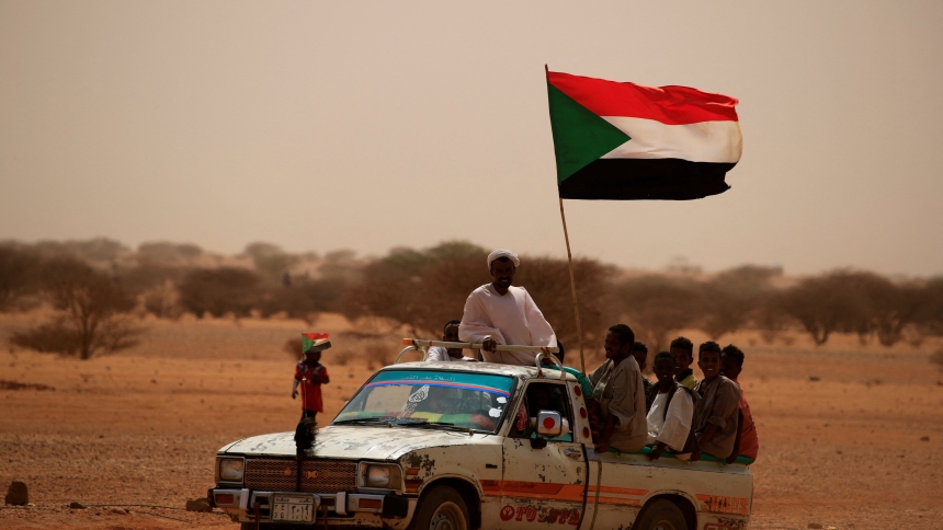 Supporters of Lt. Gen. Mohamed Hamdan Dagalo, deputy head of the military council and head of the paramilitary Rapid Support Forces, arrive a meeting in Aprag village, 60 kilometers (37 miles) from Khartoum, Sudan, June 22, 2019. (OSV News photo/Umit Bektas, Reuters)