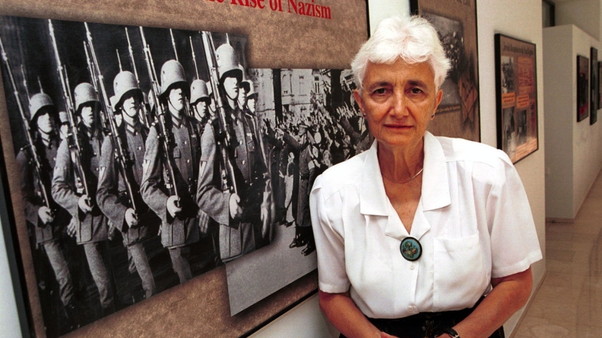 Sister Gemma del Duca, a member of the Sisters of Charity of Seton Hill University in Greensburg, Pa., is pictured in a file photo at the International School for Holocaust Studies at Yad Vashem in Jerusalem. Sister Gemma, co-founder of the National Catholic Center for Holocaust Education at Seton Hill, was awarded the Distinguished Daughters of Pennsylvania Class of 2024 last September. The award honors women for their outstanding service and contributions to the Commonwealth. (OSV News photo/Debbie Hill)