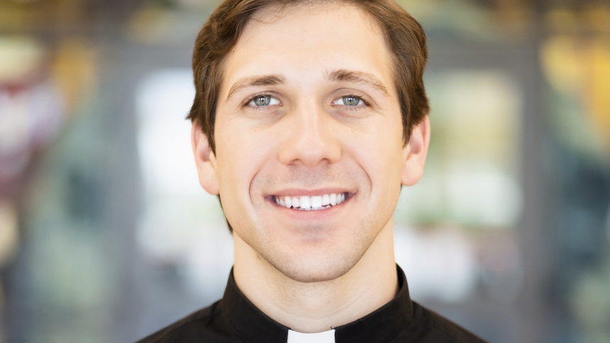 Father David Michael, 31, who posts humorous videos about his life as a priest alongside simple explanations of different areas of Catholic teaching, is pictured in an undated photo. His videos have earned millions of views on Instagram, YouTube and TikTok. (OSV News photo/via Father David Michael)