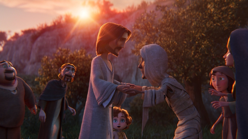 Christ, voiced by Oscar Isaac, appears in a scene from the animated movie "King of Kings." The OSV News classification is A-I -- general patronage. The Motion Picture Association of America rating is PG -- parental guidance suggested. Some material may not be suitable for children. (OSV News photo/Angel Studios)