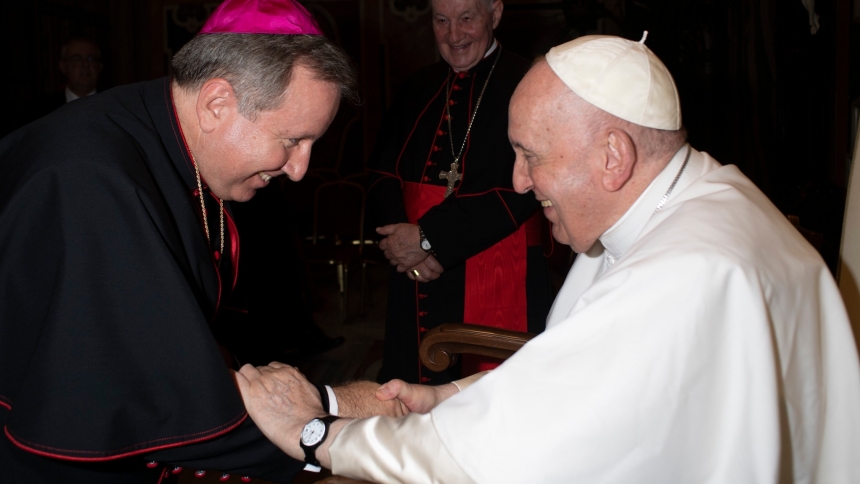 Bishop McClory meets Pope Francis
