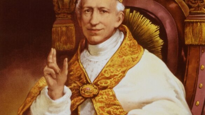 Pope Leo XIII is depicted in this official Vatican portrait. He laid the foundation for modern Catholic social teaching with his landmark 1891 encyclical "Rerum Novarum," addressing the rights and dignity of workers in the face of industrialization. (OSV News photo/Library of Congress)