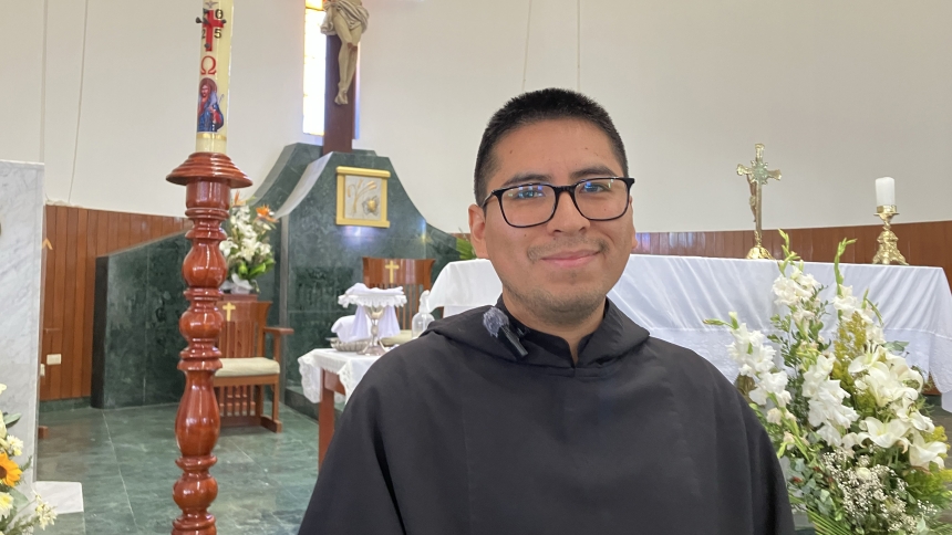 Augustinian Father José Luis Romero Toscano, seen May 12, 2025, serves in the Diocese of Chiclayo, Peru, where Pope Leo XIII was the bishop until 2023. The priest predicted the new pope would draw on Augustinian values to promote unity in the church. (OSV News photo/David Agren)