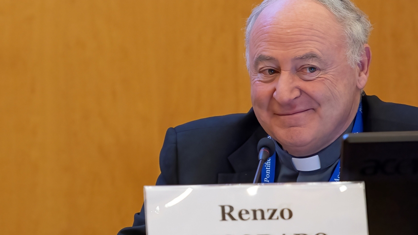 Father Renzo Pegoraro, who was named president of the Pontifical Academy for Life by Pope Leo XIV May 27, 2025, is seen in an undated file photo. (CNS photo/courtesy of the Pontifical Academy for Life)