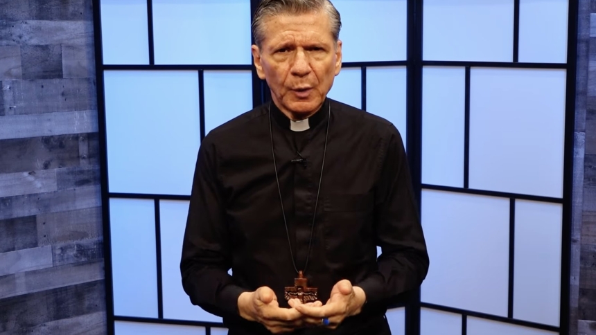 Archbishop Gustavo Garcia-Siller, MSpS, speaks July 5 on the flooding in Kerr County that has left at least 50 dead and many more missing. (OSV News photo/Screenshot via Catholic Television of San Antonio)