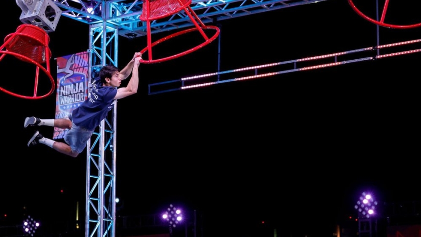 Austin Baron takes part in the Season 17 semifinals of “American Ninja Warrior” July 14, 2025 on NBC. (OSV News photo/courtesy of Trae Patton, NBC)