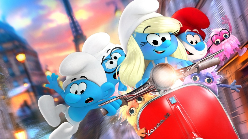 This is a poster from the movie "Smurfs." The OSV News classification is A-I -- general patronage. The Motion Picture Association rating is PG -- parental guidance suggested. Some material may not be suitable for children. (OSV News photo/Paramount Pictures)