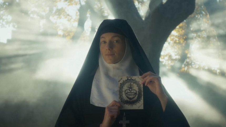 A screenshot of the film "Sacré Coeur," directed by Steven and Sabrina Gunnell and released in France Oct. 1, 2025, is seen, picturing St. Margaret Mary Alacoque, to whom Jesus was showing his heart between 1673 and 1675 in Paray-le-Monial, in the French region of Burgundy. With more than 400,000 viewers since the film's release as of Nov. 14, and counting, the new film about the Sacred Heart of Jesus has become an unexpected box office hit in France. (OSV News/courtesy SAJE)
