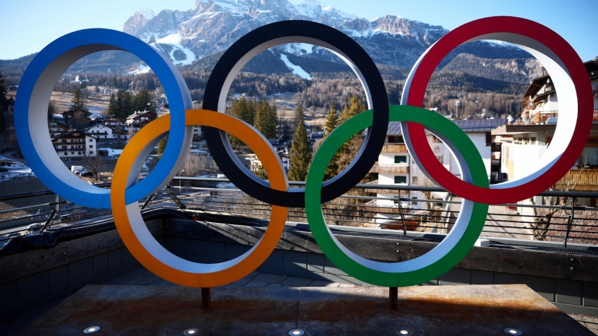 The Olympic rings are seen Cortina d'Ampezzo, Italy, Jan. 21, 2026, ahead of the Milan Cortina 2026 Winter Olympics, which will take place Feb. 6-22. (OSV News photo/Guglielmo Mangiapane, Reuters)