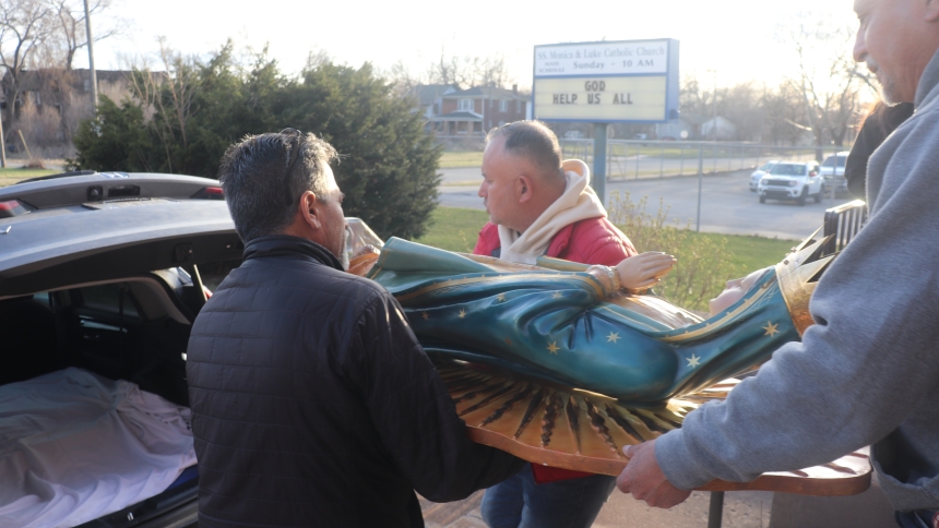 Our lady of Guadalupe Statue in Gary