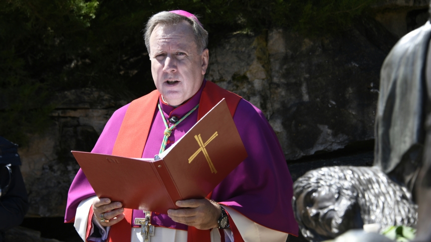 Bishop McClory at The Shrine of Christ Passion
