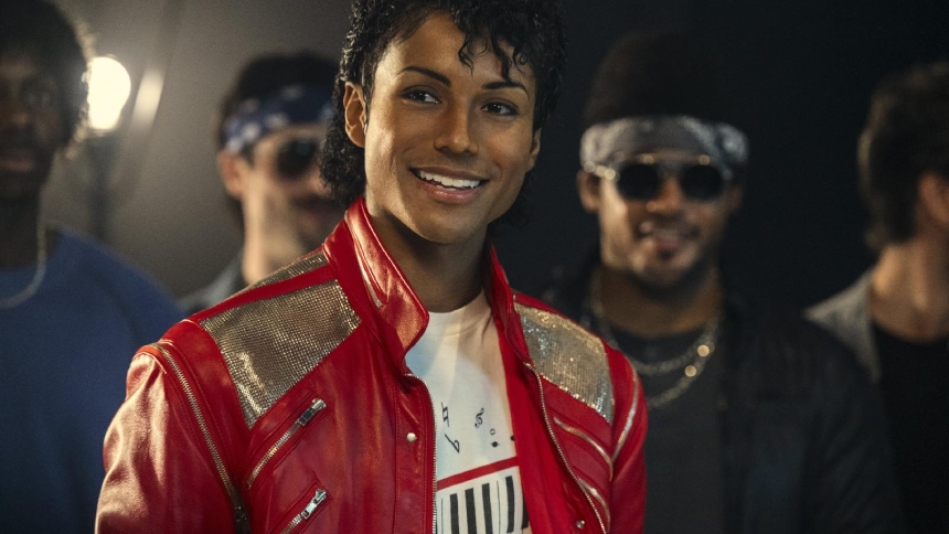 Jaafar Jackson stars as Michael Jackson in a scene from the movie "Michael." The OSV News classification is A-III -- adults. The Motion Picture Association rating is PG-13 -- parents strongly cautioned. Some material may be inappropriate for children under 13. (OSV News photo/Glen Wilson, Lionsgate)
