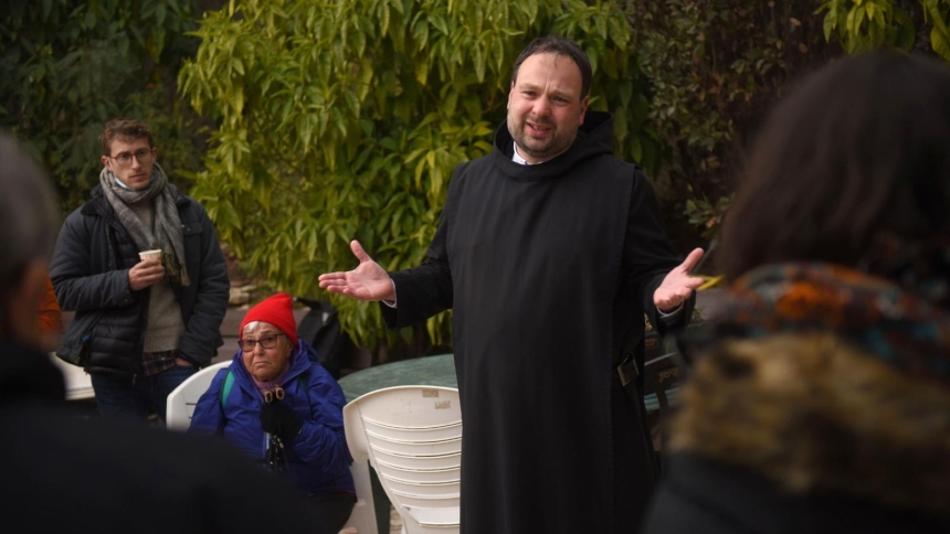 Father Nikodemus Schnabel, then spokesman for the Benedictine Dormition Abbey on Mount Zion in Jerusalem’s Old City, is pictured Jan. 23, 2022. Now abbot, the priest warned in address to Aid to the Church in Need April 24, 2026, the Christian population that has borne the brunt of war and economic hardship is slowly diminishing. OSV News photo/Debbie Hill)