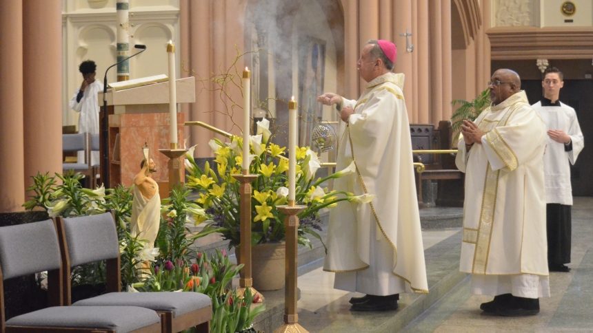 Bishop at Easter Mass