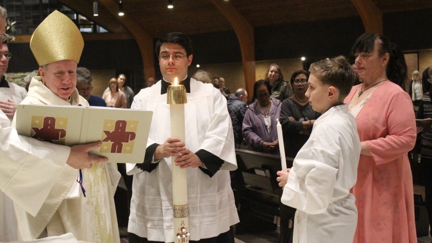 Bishop at Easter Vigil