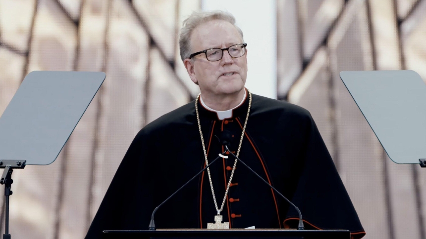 Bishop Robert E. Barron of Winona-Rochester, Minnesota, a member of the U.S. Religious Liberty Commission, speaks at the Rededicate 250: A National Jubilee of Prayer, Praise & Thanksgiving event at the National Mall in Washington, May 17, 2026. (OSV News screenshot)