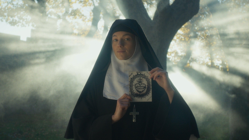 This scene from the film "Sacré Coeur," depicts St. Margaret Mary Alacoque, to whom Jesus was showing his heart between 1673 and 1675 in Paray-le-Monial, in the French region of Burgundy. The French blockbuster is coming to theaters in the U.S. just in time for the consecration of the nation to the Sacred Heart of Jesus and will premiere for U.S. audiences from June 9-14, 2026. (OSV News photo/courtesy SAJE)