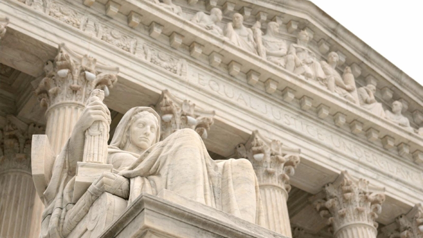 The U.S. Supreme Court is seen in Washington May 11, 2026. In a May 26 order list, the high court declined to intervene in a lawsuit over allegations that the U.S. Conference of Catholic Bishops misled donors about the purposes of the annual Peter's Pence collection. (OSV News photo/Jonathan Ernst, Reuters)