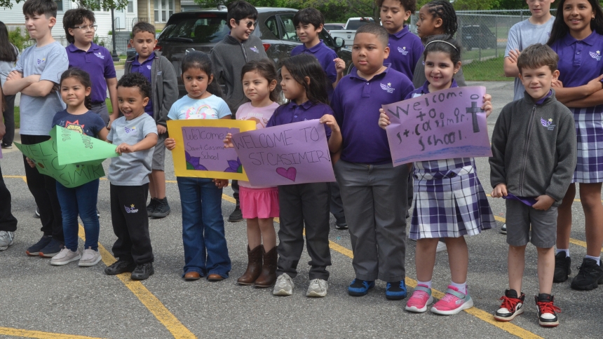 Enchanted Backpack drop off at St. Casimir