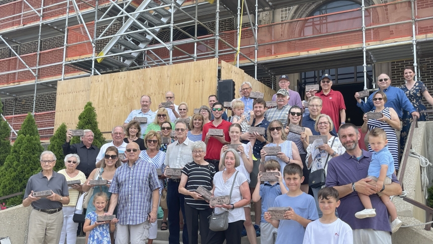 St. Stanislaus Kostka Church is delighted to share that the Phase 1 Kickoff Celebration & Brick Blessing took place last Sunday morning, July 27th. This joyful event was held outside in front of the church with approximately 100 parishioners and friends in attendance.