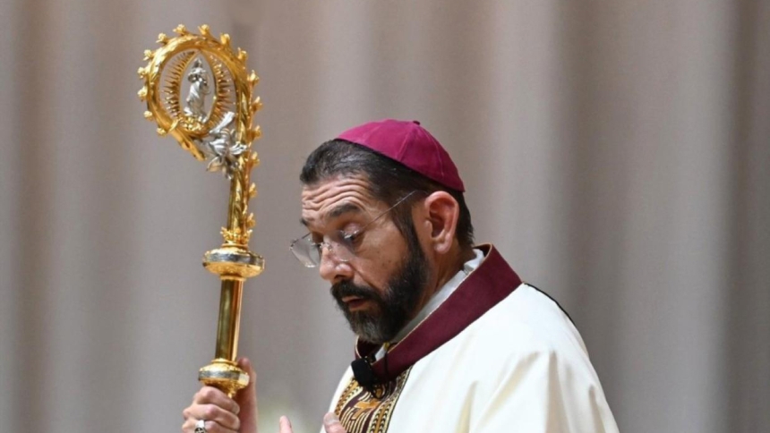 The U.S. Conference of Catholic Bishops has released "A Path Toward Justice: A National Prayer Service Honoring the Many Journeys that Shaped America," a new initiative marking the upcoming 250th anniversary of the U.S. with a focus on the experiences of migrants and the diverse journeys that have contributed to U.S. history. Bishop Daniel E. Flores of Brownsville, Texas, is featured on the cover. (OSV News illustration/Yohan Garcia, courtesy USCCB)