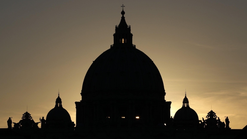 A file photo shows the dome of St. Peter's Basilica at sunset at the Vatican. Pope Leo XIV spent what is traditionally his weekly day off on Tuesday issuing a flurry of legislation and appointments June 30, 2026, overhauling the Vatican's financial watchdog agency, revising the governing structure of the Vicariate of Rome and making several appointments in the Roman Curia. (CNS photo/Paul Haring)