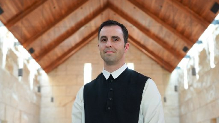 Cistercian Father Thomas Esposito is pictured at Our Lady of Dallas Cistercian Abbey on June 30, 2026. Father Esposito is the author of “Blue Miles: A Monastic Novel,” which is the monk’s first published novel. (OSV News photo/Amy White, The Texas Catholic)