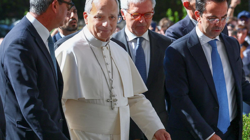 Pope Leo XIV arrives at Rome's Gemelli Hospital Oct. 13, 2026, ahead of his surgery that afternoon to remove a lung nodule. The Vatican confirmed that evening that Pope Leo has lung cancer. (OSV News photo/Guglielmo Mangiapane, Reuters)