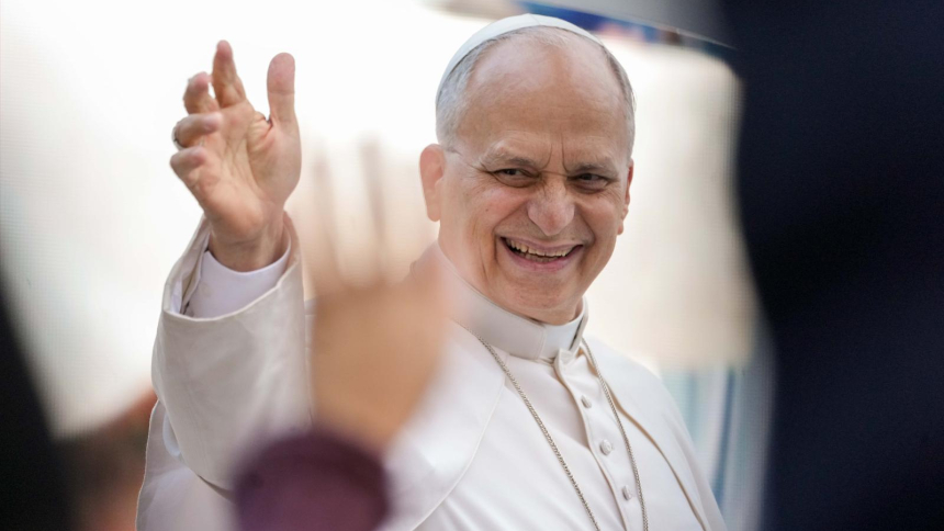 Pope Leo XIV smiles and waves from the popemobile while riding around St. Peter's Square at the Vatican before his weekly general audience Oct. 21, 2026. In a message later that day, the Holy See Press Office announced that Drs. Luigi Carbone and Stefano Margaritora confirmed Pope Leo needs "no further treatment" following his Oct. 13 surgery for lung cancer. (CNS photo/Lola Gomez)