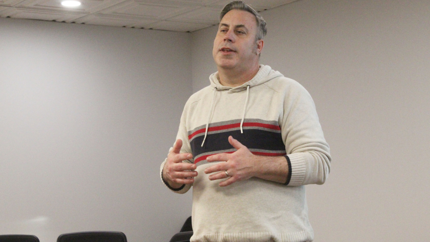 Sean Martin, coordinator of Faith Formation and Catechesis for the Diocese of Gary, presents a program on the Cardinal Virtues in 2025 at the Pastoral Center in Merrillville. On Nov. 3, his latest four-week program titled "The Catechism Series," will begin, with catechists and other interested Catholics welcome to participate.(Marlene A. Zloza/file photo)