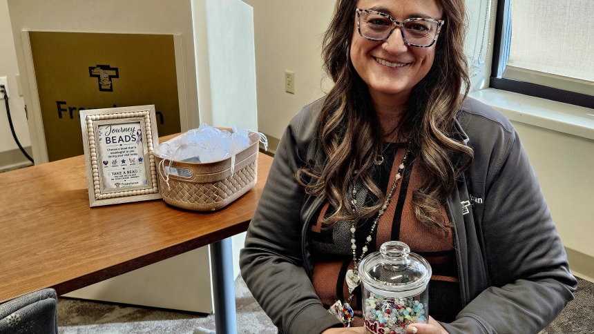 The Journey Beads project was the brainchild of Robyn L. Caban, a licensed clinical social worker in the oncology department at the Franciscan Health Cancer Center Munster.